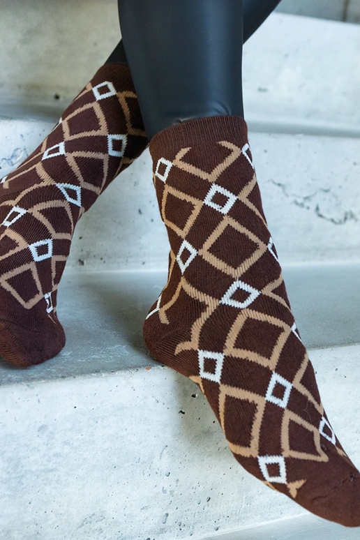 Calzini caldi neri e bianchi Sella