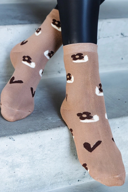 Calzini caldi neri e bianchi Sella