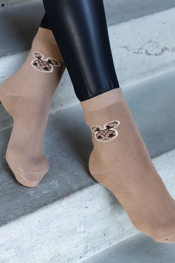 Calzini caldi beige Sella 2