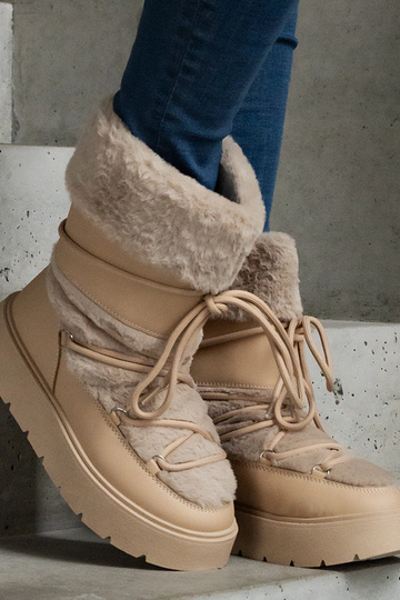 Stivali da neve beige con... 2