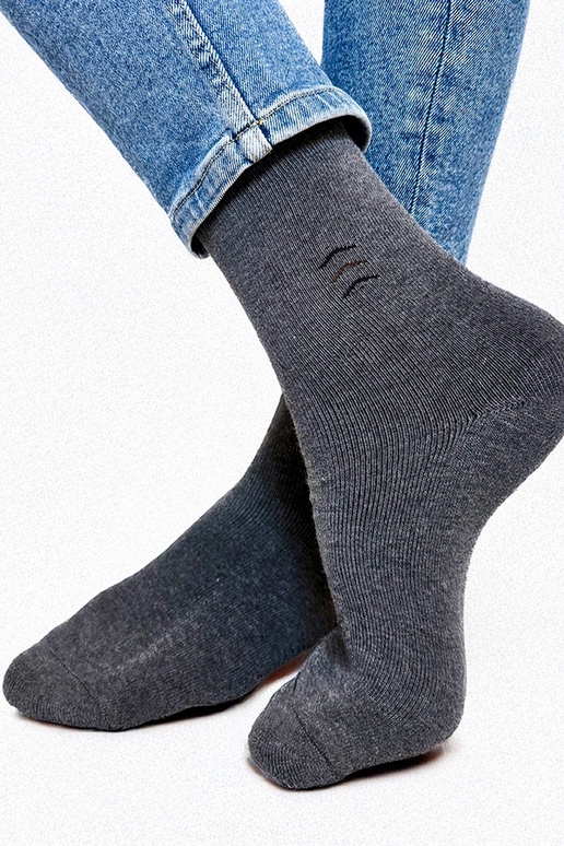 Narus calze calde da uomo grigie