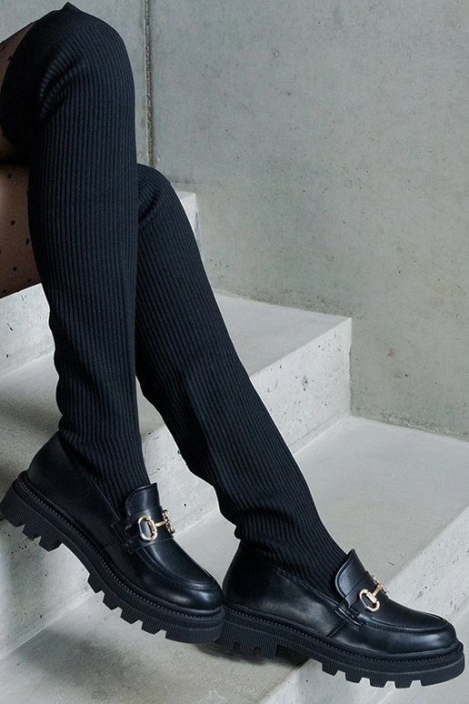 Stivali neri con gambale elastico e...