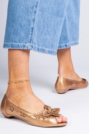 Ballerine oro dorato con...