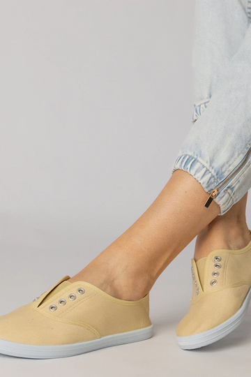 Ballet flats grigie in tessuto, „Vilma" 2