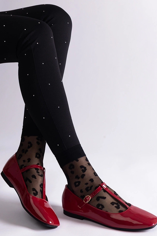 Ballerine in vernice rossa con... Ballerine in vernice rossa con...