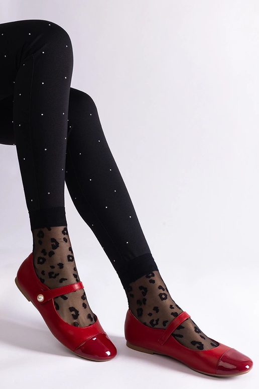 Ballerine in vernice rossa con... Ballerine in vernice rossa con...