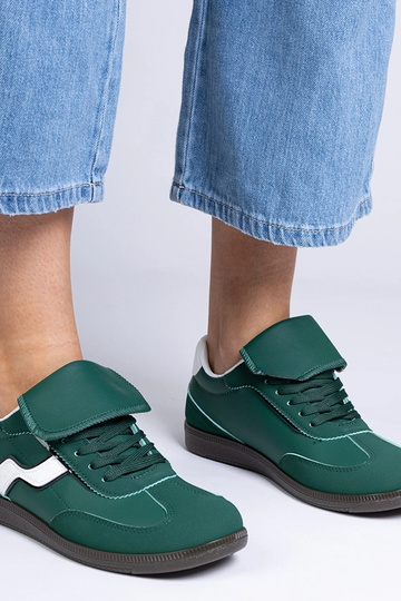 Scarpe sportive basse verdi da donna con lacci Edelmira