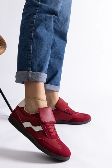 Sneakers rosse basse con...