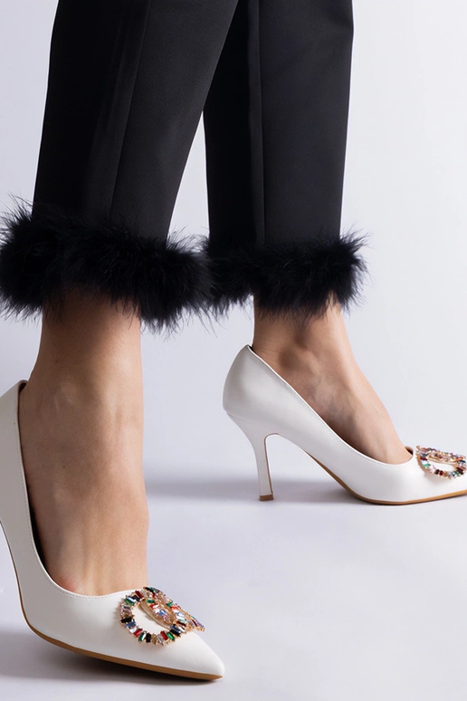 Scarpe col tacco alte bianche...