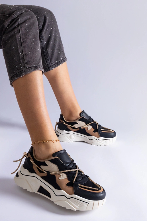 Sneakers nere decorate con cordino in...