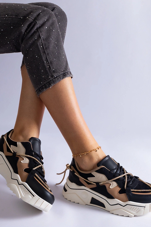 Sneakers nere decorate con cordino in...