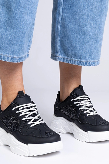 Sneakers nere da donna con inserti glitter Caraballo 2