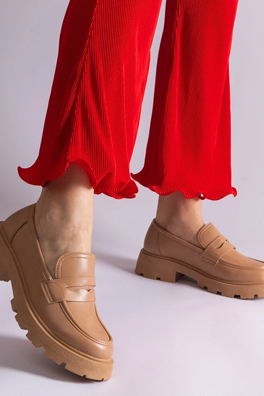 Mocassini da donna in ecopelle beige...