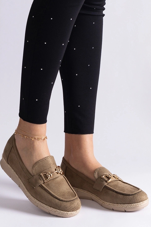 Mocassini verdi da donna in...