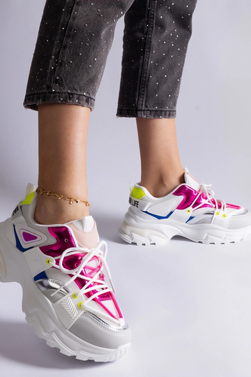 Sneakers sportive Sulamita bianche e rosa