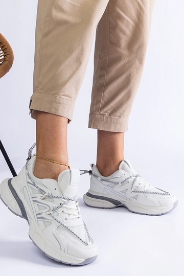Sneakers da donna bianche con suola Colunga massiccia 2
