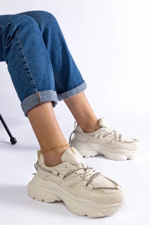 Sneakers sportive da donna Ivett beige