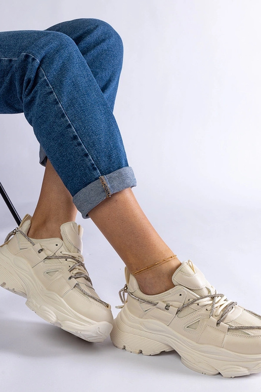 Sneakers sportive da donna Ivett beige