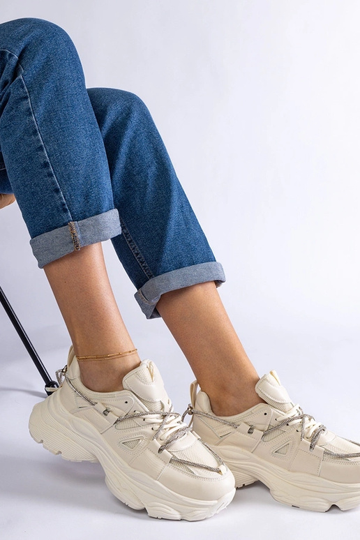 Sneakers sportive da donna Ivett beige