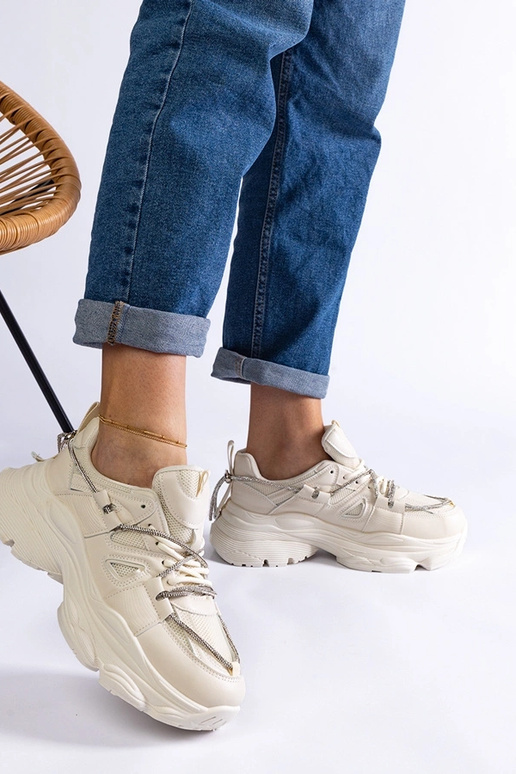 Sneakers sportive da donna Ivett beige