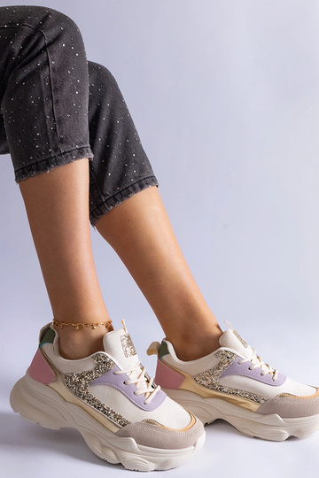 Sneakers multicolor con inserti glitter Clorinda 2
