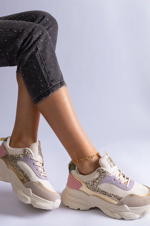 Sneakers multicolor con inserti...