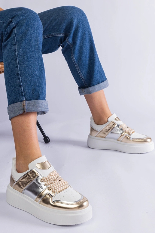 Sneakers Kimberly oro con inserti...