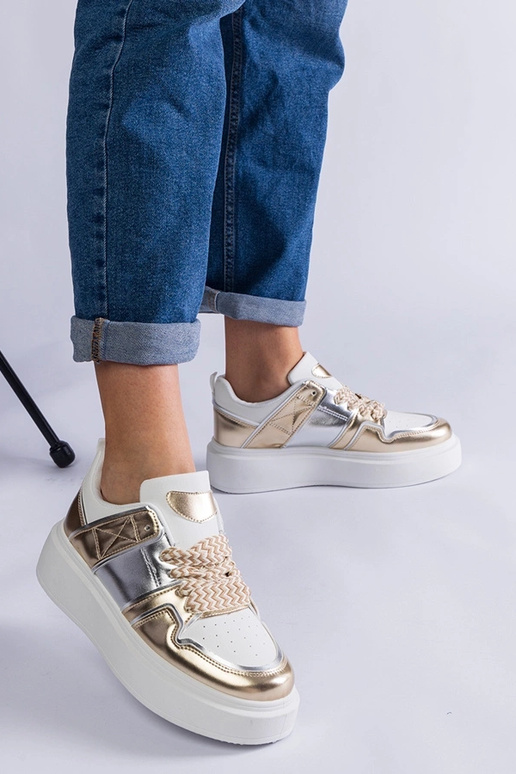 Sneakers Kimberly oro con inserti...