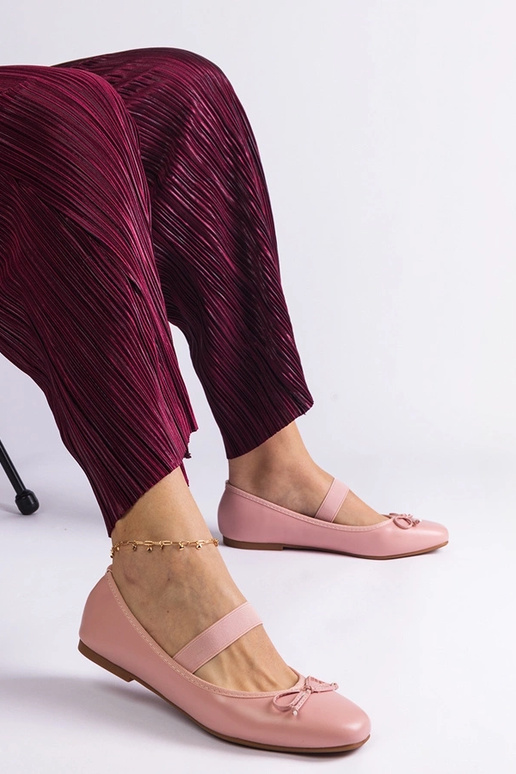 Ballerine rosa con elastico e fiocco...