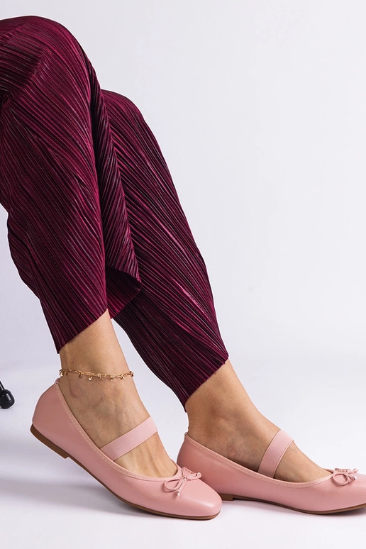 Ballerine rosa con elastico e fiocco...