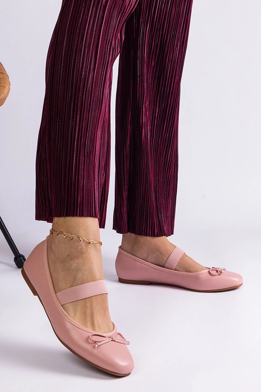 Ballerine rosa con elastico e fiocco...