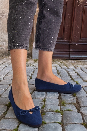 Ballerine blu navy con fiocco decorativo Pollinos