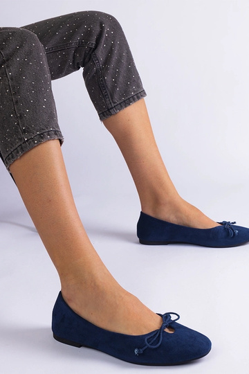 Ballerine blu navy con fiocco decorativo Pollinos 2