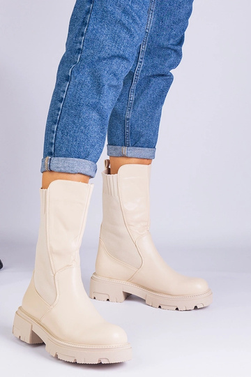 Stivaletti beige con... 2
