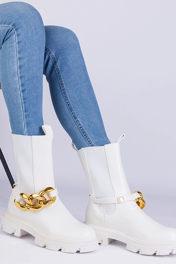 Stivaletti bianchi decorati...