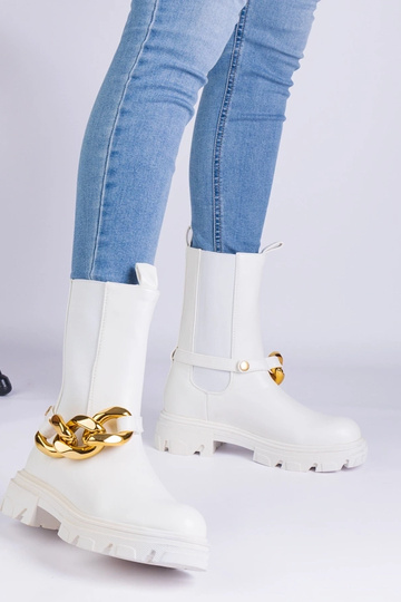 Stivaletti bianchi decorati... 2