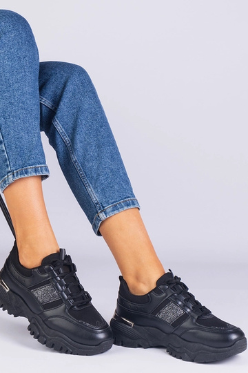 Sneakers nere da donna decorate con glitter Ariella