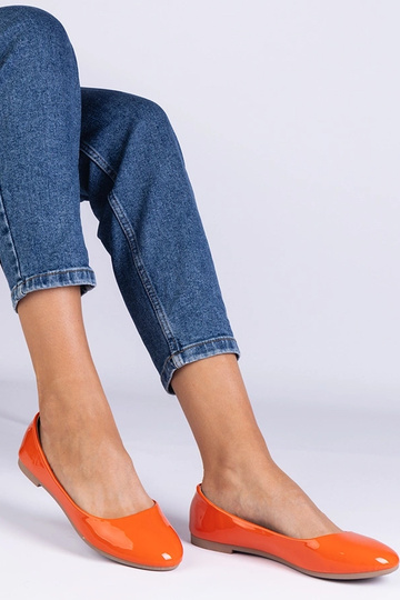 Ballerine Aurika in vernice arancione