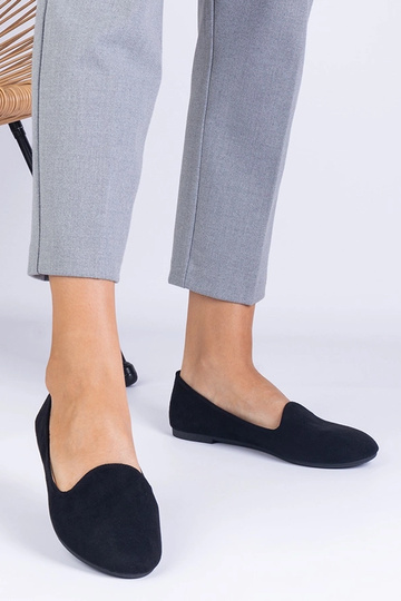 Ballerine classiche Valensia in scamosciato sintetico nere