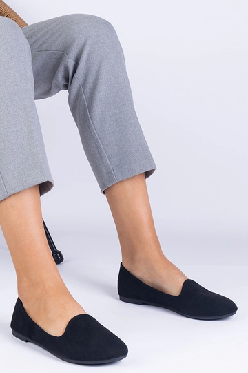 Ballerine classiche Valensia in scamosciato sintetico nere 2