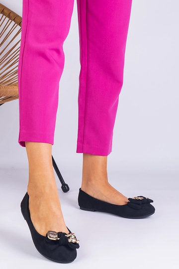 Ballerine classiche nere con fiocco Merasol 2