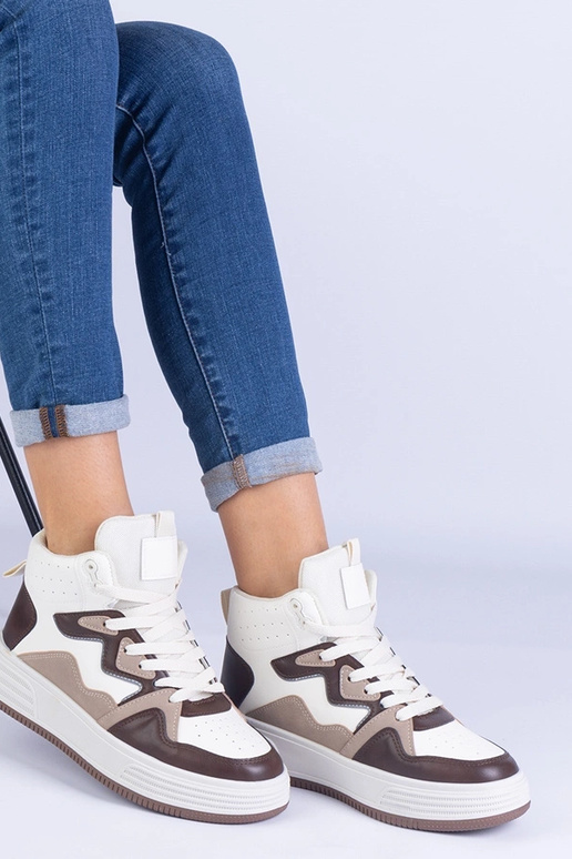 Sneakers sportive marroni da donna...