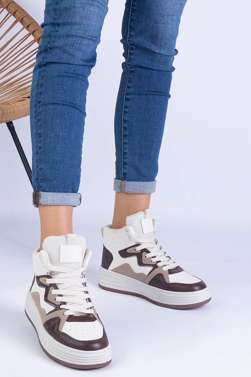 Sneakers sportive marroni da donna...