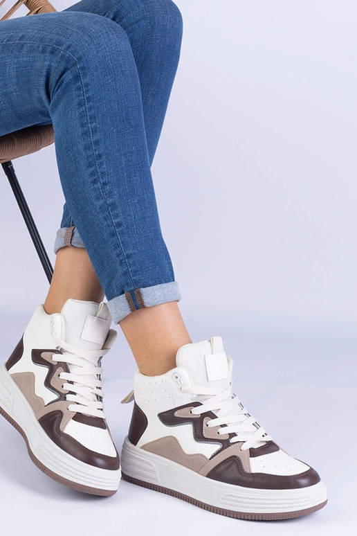 Sneakers sportive marroni da donna...