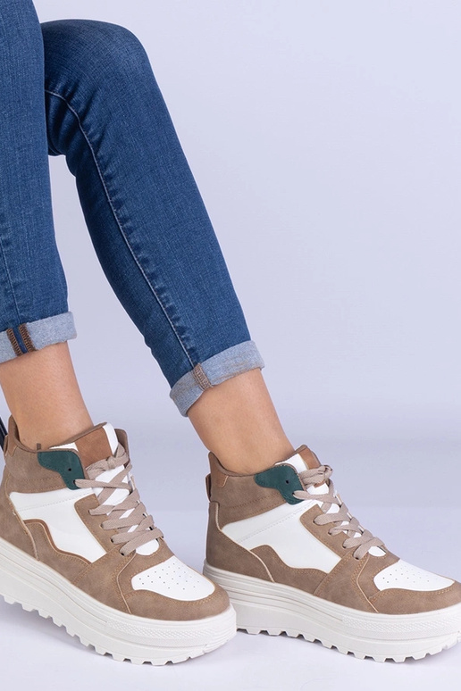 Sneakers sportive beige da donna...