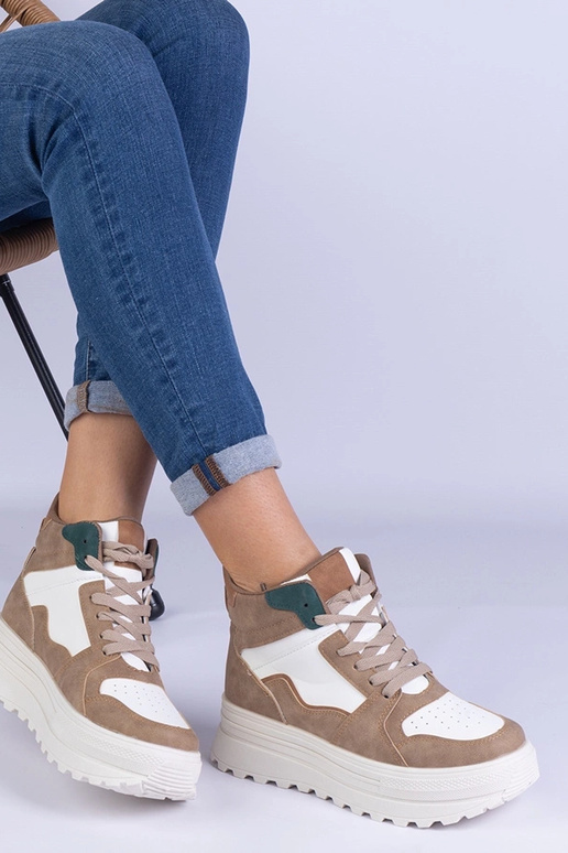 Sneakers sportive beige da donna...