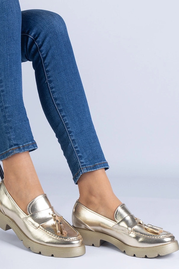 Scarpe classiche dorate con...