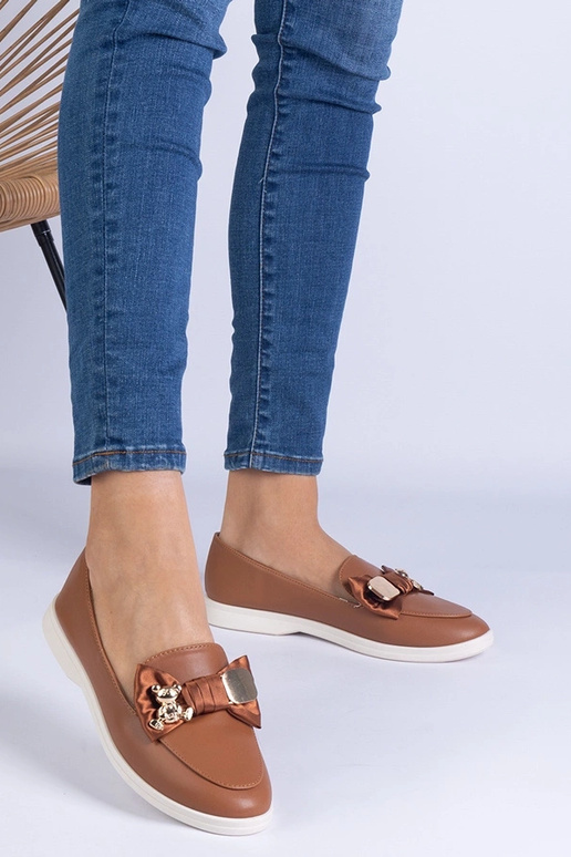 Mokasini marroni decorati con...