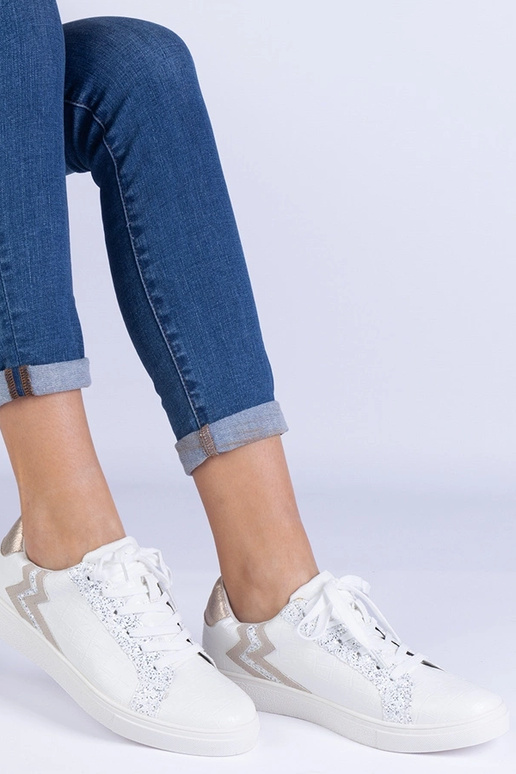 Sneakers da donna bianche con stampa...