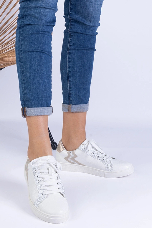 Sneakers da donna bianche con stampa...